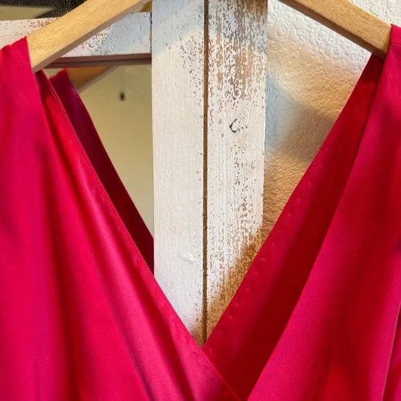 BHLDN Hitherto Anthropologie Chic Asymmetrical Red - Picture 3 of 15